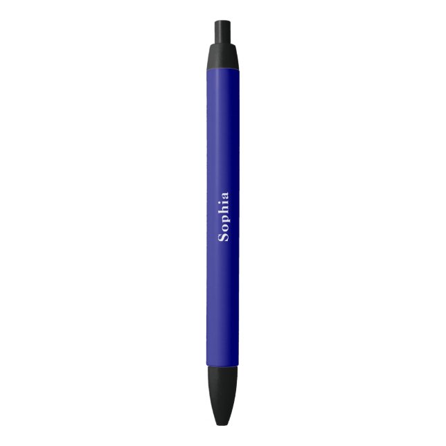 Personalized Stylish Navy Blue Pen with Your Name (Front Vertical)