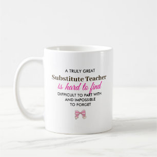 Personalized Substitute Teacher Appreciation Gift Coffee Mug