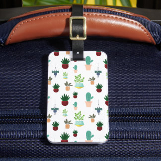 Personalized Succulent Cacti Luggage Tag