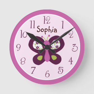 Personalized Sugar Plum/Butterfly Clock