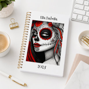 Personalized Sugar Skull La Catrina Planner