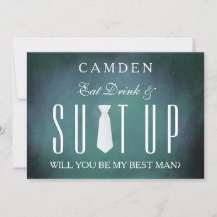 Personalized Suitup Will you be my Bestman Invitation