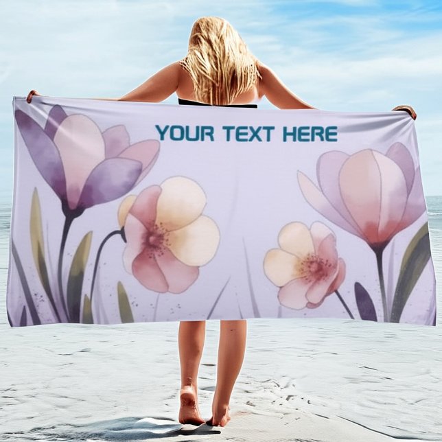 Personalized Summer & Beach Essentials Beach Towel (Creator Uploaded)