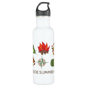 Personalized Summer Camp Camping Water Bottle