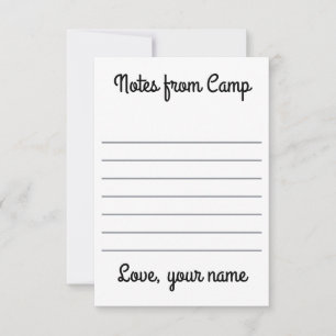 Personalized Summer Camp Notecards
