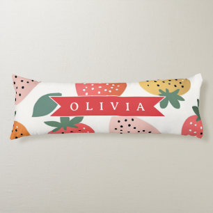 Personalized Summer Colorful Strawberry Pattern Body Pillow