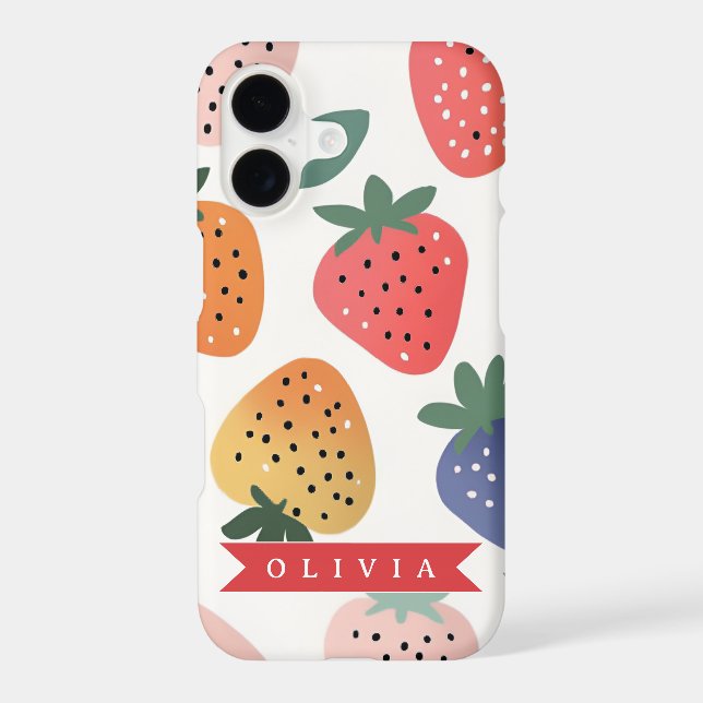Personalized Summer Colourful Strawberry Pattern (Back)