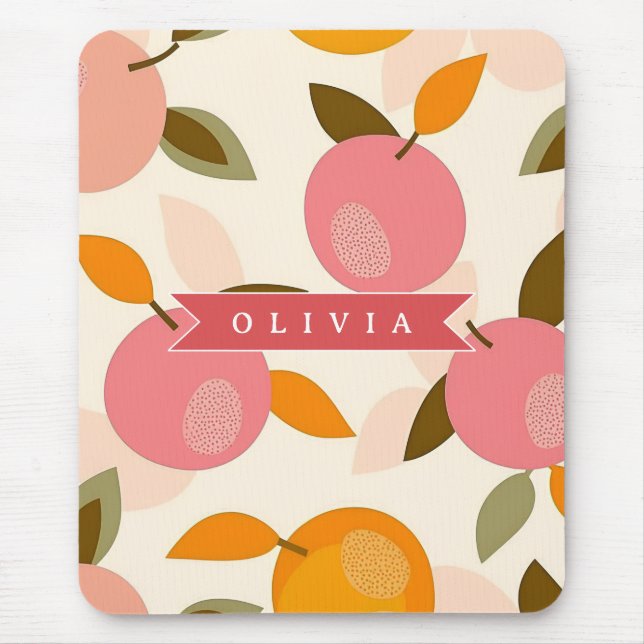 Personalized Summer Colourful Strawberry Pattern Mouse Pad (Front)