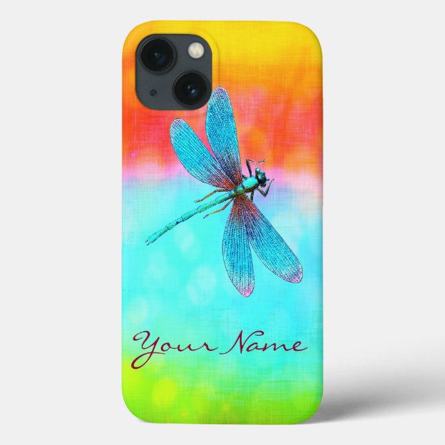Personalized Summer Dragonfly Case-Mate iPhone Case (Back)