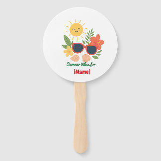 Personalized Summer Fan Set | Cute Sun, Tropical