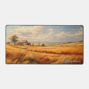 Personalized Summer Field Landscape Desk Mat 