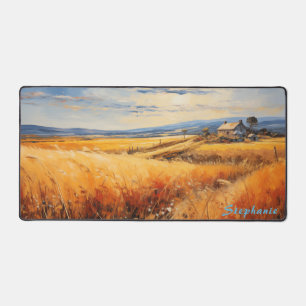 Personalized Summer Field Landscape Desk Mat 