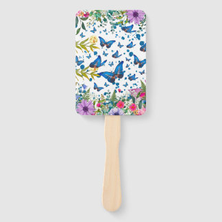 Personalized Summer Garden Botanical Hand Fans