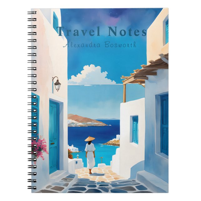 Personalized Summer in Greece Travel Notebook - (Front)