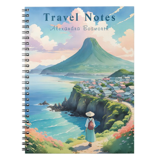 Personalized Summer in South Korea Travel Notebook (Front)
