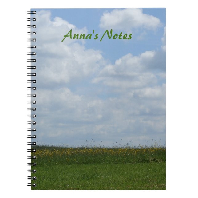 Personalized Summer Meadow Notebook (Front)