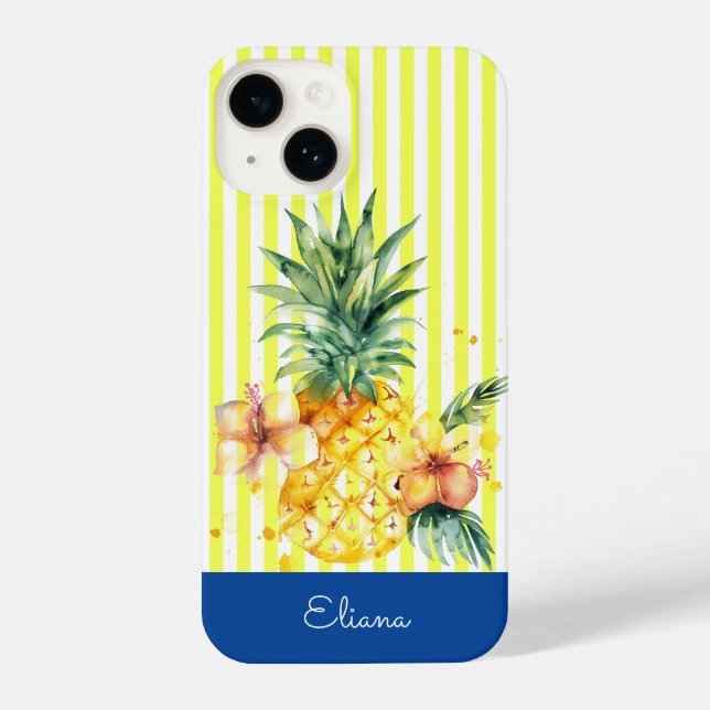 Personalized summer pineapple phone case (Back)