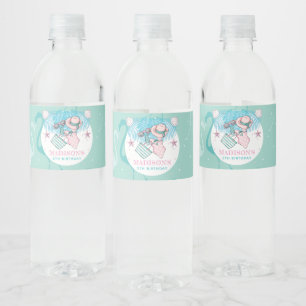 Personalized Summer Pool Party Water Bottle Label