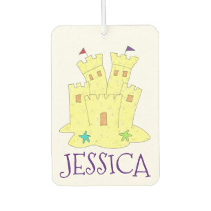 Personalized Summer Sandcastle Sand Castle Beach Air Freshener