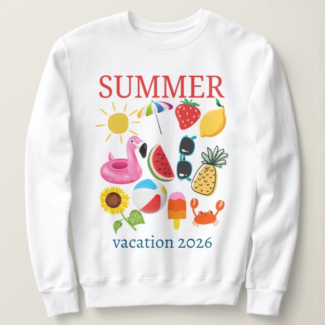 Personalized summer vacation design  sweatshirt (Design Front)