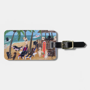 Personalized Summer Vacation Labradors Luggage Tag