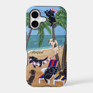 Personalized Summer Vacation Labradors Painting