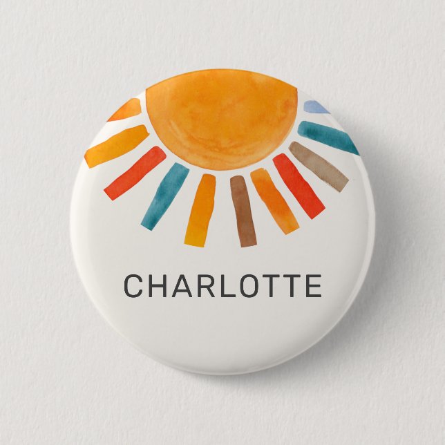 Personalized Sun  2 Inch Round Button (Front)