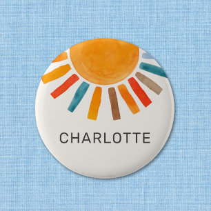 Personalized Sun 2 Inch Round Button