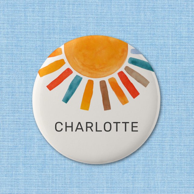 Personalized Sun  2 Inch Round Button (Creator Uploaded)