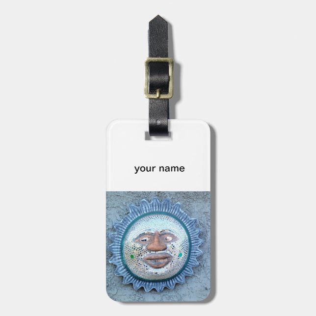 personalized sun face tag (Front Vertical)