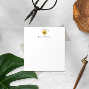Personalized Sunflower A Note From Notepads