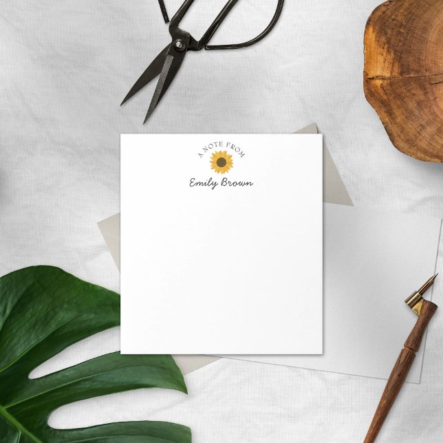 Personalized Sunflower A Note From Notepads (Creator Uploaded)