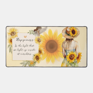 Personalized Sunflower Aesthetic Desk Mat 