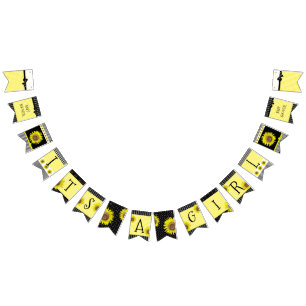 Personalized Sunflower Baby Shower Banner