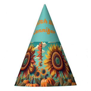 Personalized Sunflower Birthday Hat, Birthday Hat