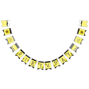 Personalized Sunflower Birthday Party Banner