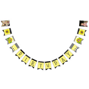 Personalized Sunflower Birthday Party Banner