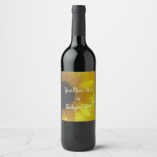 Personalized Sunflower Bottle Labels
