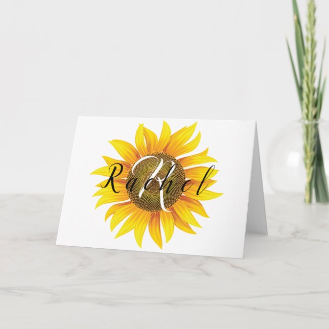 Personalized sunflower  card (Front)