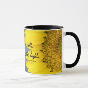 Personalized Sunflower Close-Up Photograph Mug