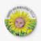Personalized Sunflower First Birthday Plates