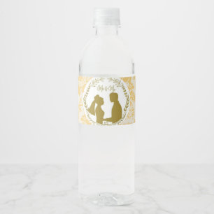 Personalized Sunflower Floral Water Bottle Label