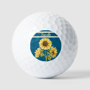 Personalized Sunflower Golf Balls