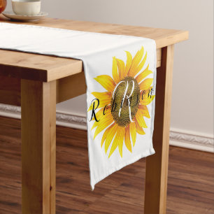 Personalized sunflower  medium table runner