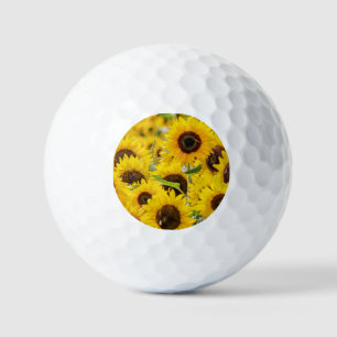 Personalized Sunflower Monogram  Golf Balls