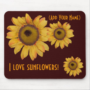 Personalized Sunflower Mouse Pad