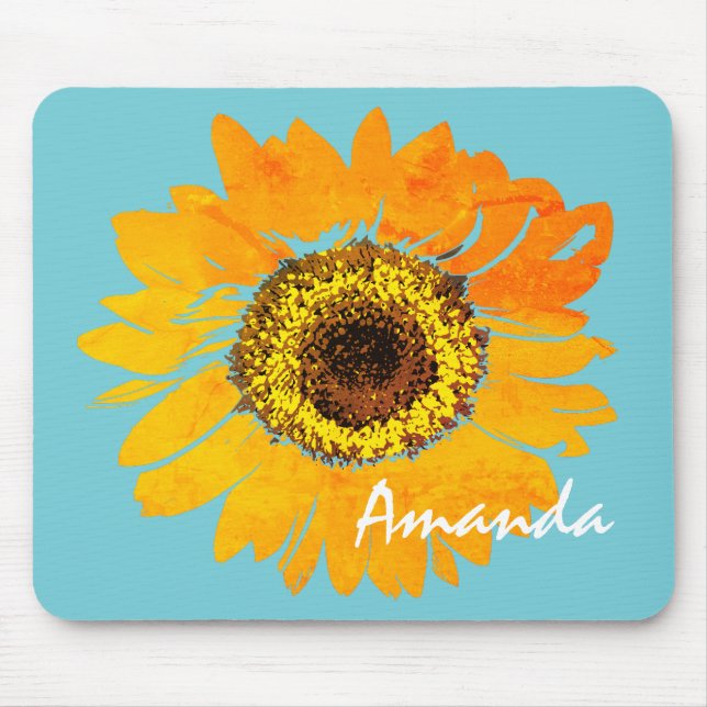 Personalized Sunflower Mousepad (Front)