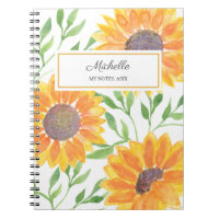 Personalized Sunflower My Notes