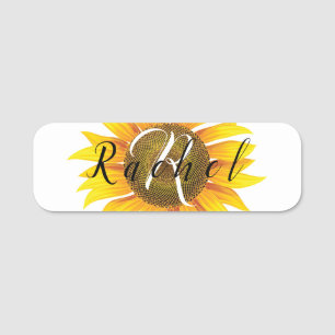 Personalized sunflower  name tag