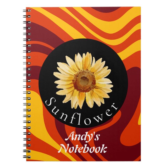 Personalized Sunflower nature's collection  Notebook (Front)